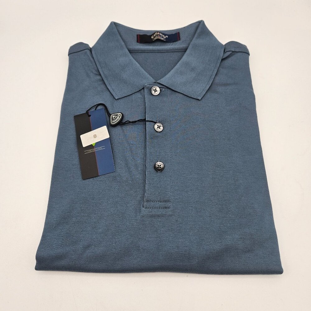 Callaway Golf 100% Cotton Blue Polo SS Shirt L NWT